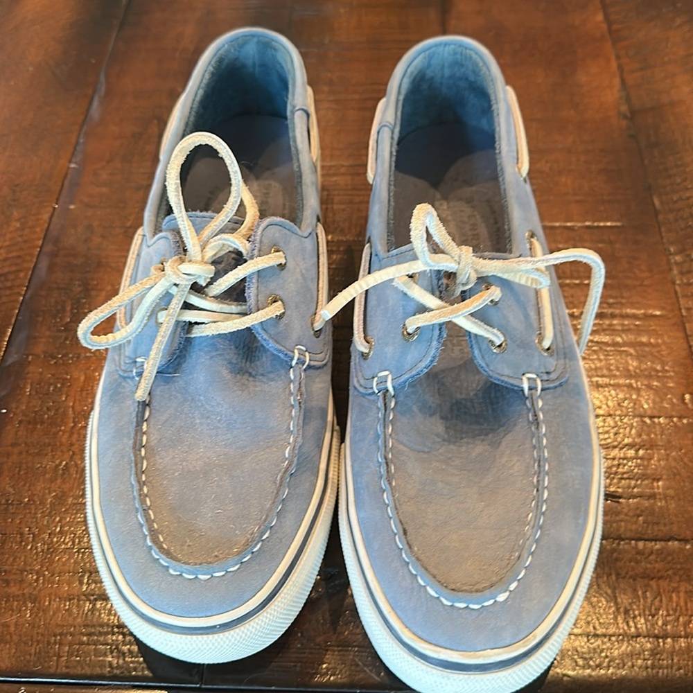Men’s Light Blue Suede Top Siders